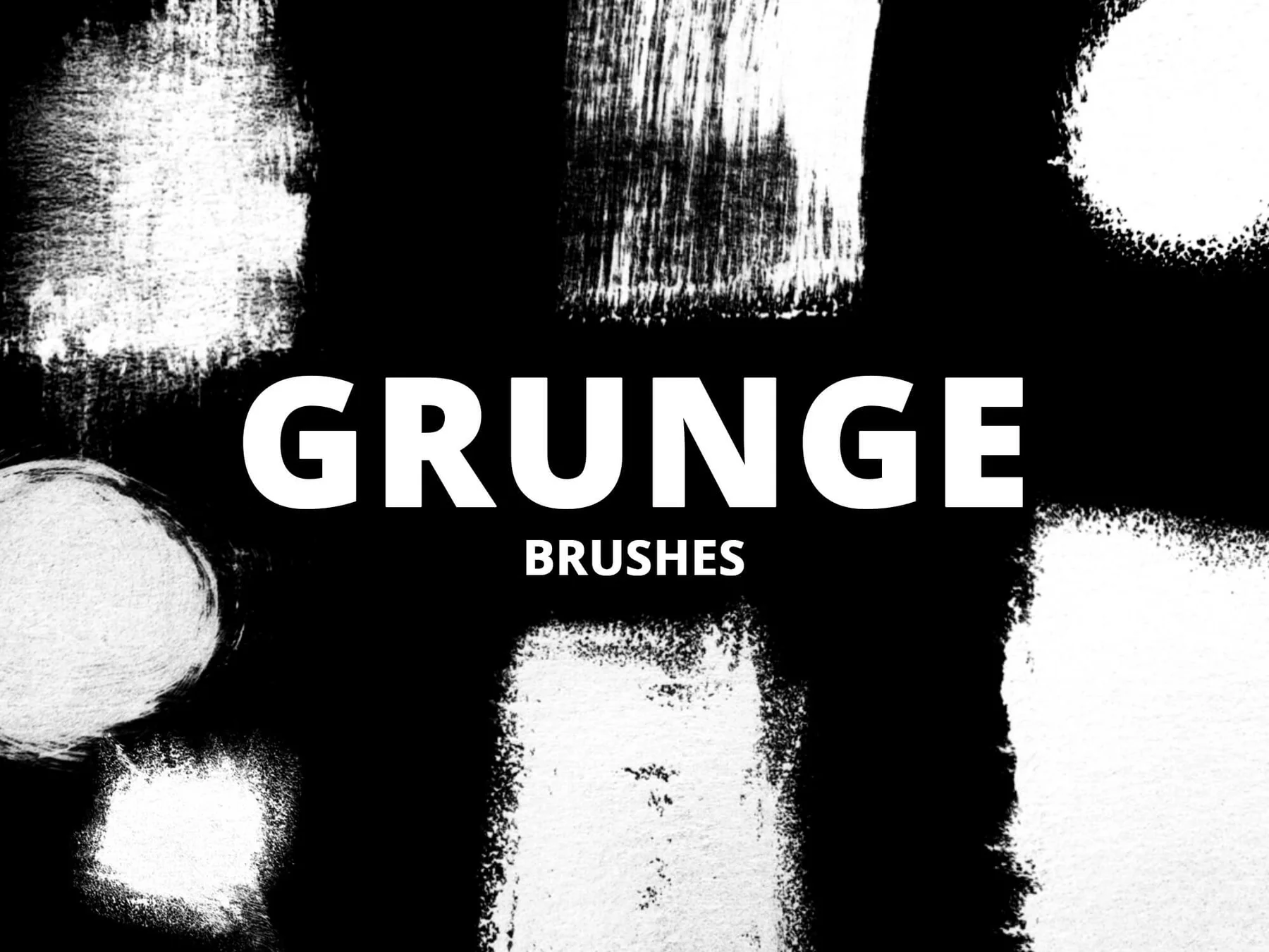 Grunge brushes for Photoshop sample strokes