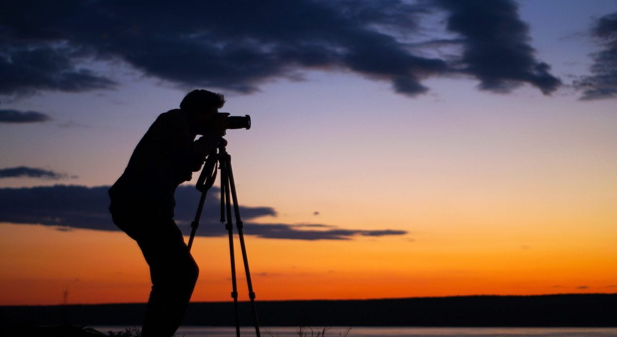 sunset photography with a tripod