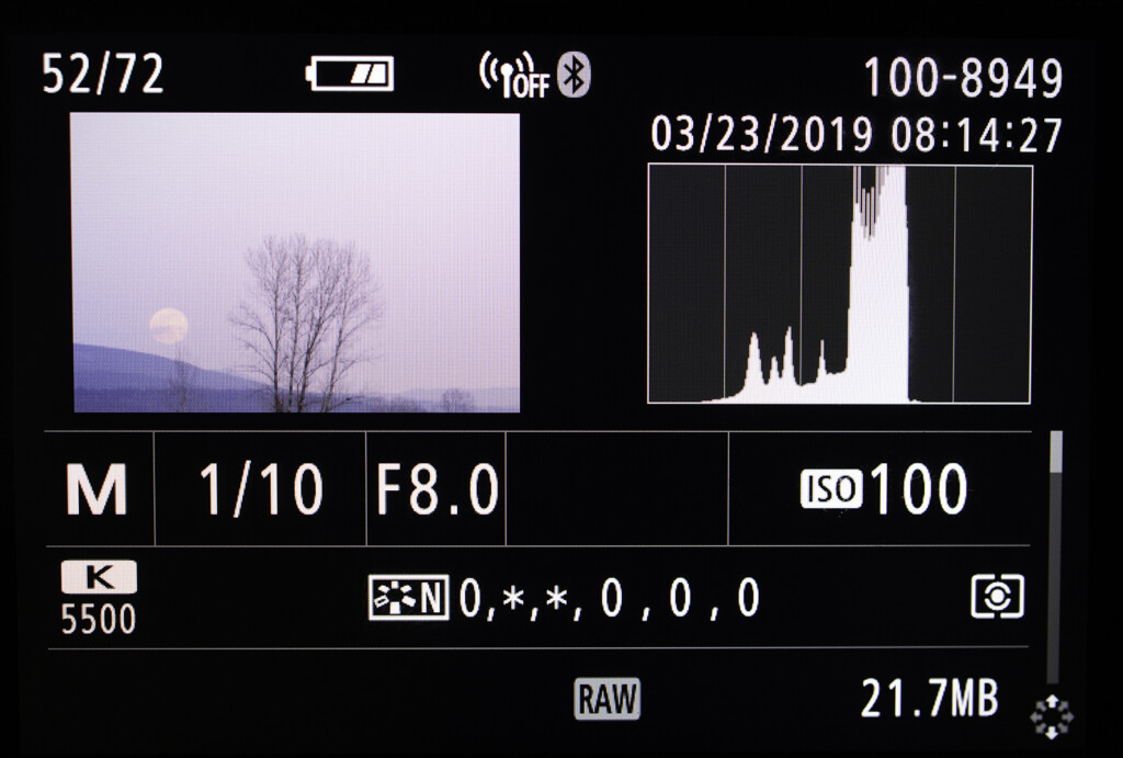 Histogram-on-camera