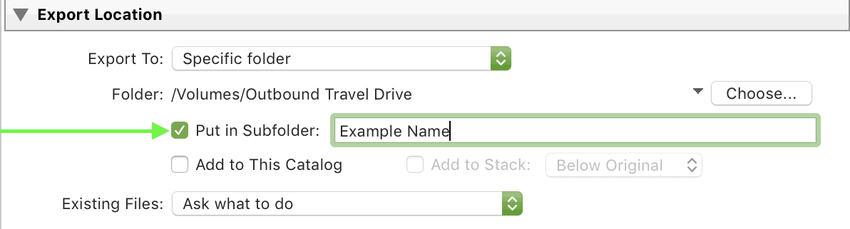 export-images-to-lightroom-subfolder