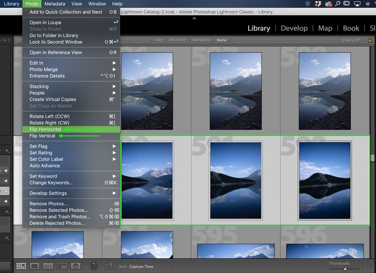 flip-multiple-photos-in-lightroom