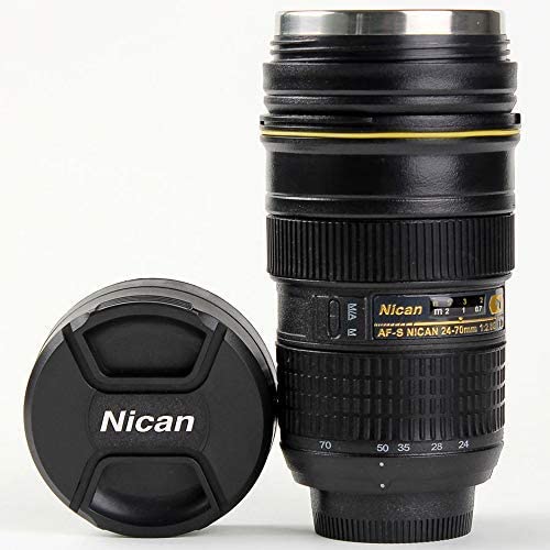 DSLR Kamera Objektiv Tasse aus Edelstahl Lens Cup Foto Iso Becher Kaffeebecher / 