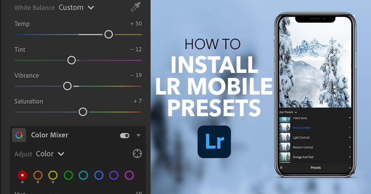 how to use presets on lightroom cc mobile