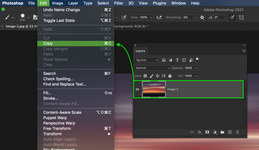 How To Add An Image To An Existing Layer In Photoshop