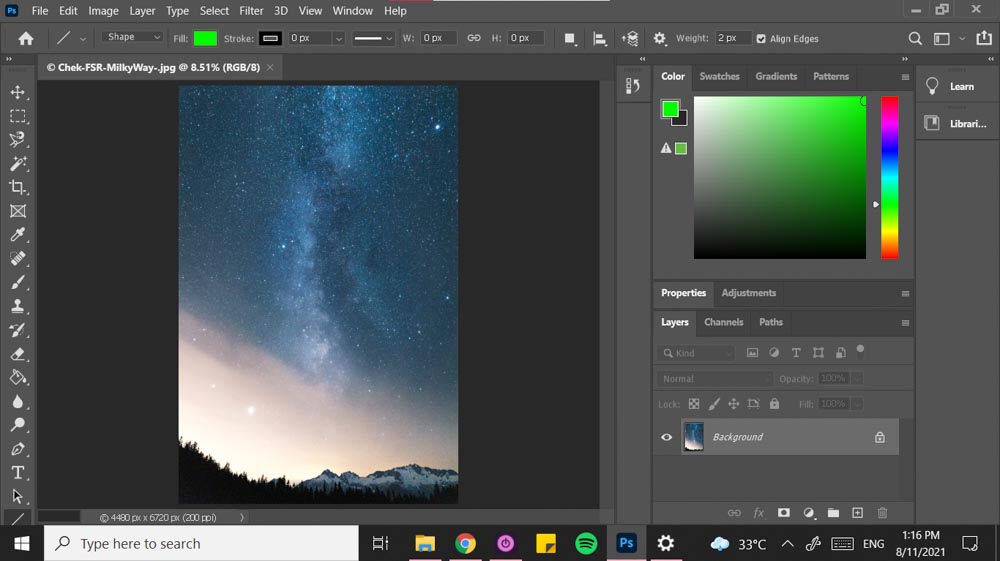 How To Fit An Image To Your Screen or Canvas In Photoshop