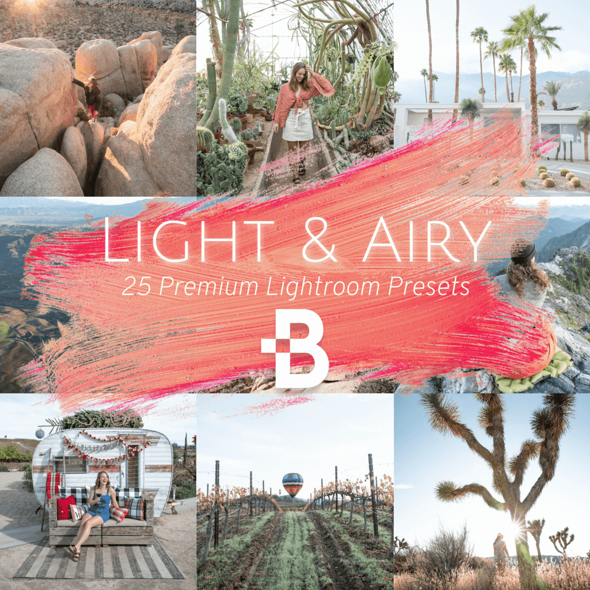 light and airy lightroom preset collection product image