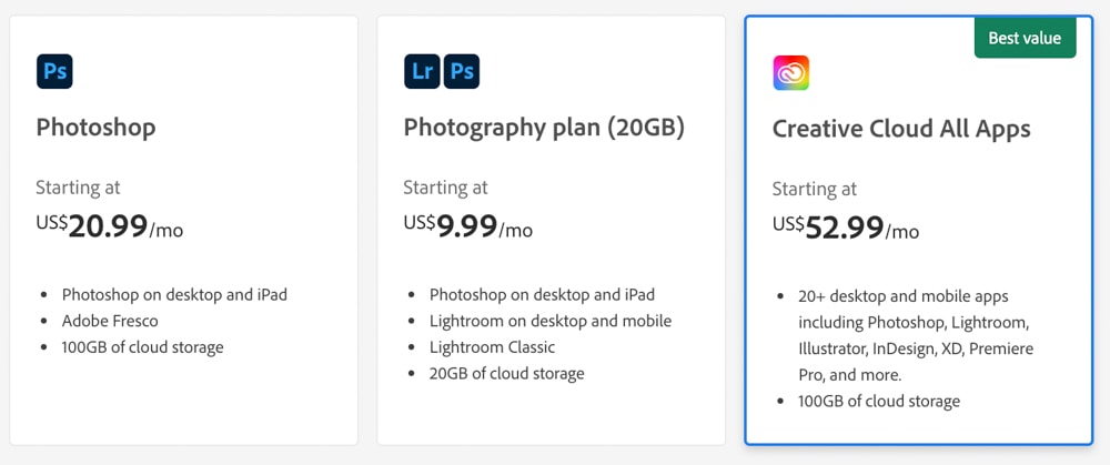 The Best Way To Buy Photoshop - Plans Compared + Discounts!