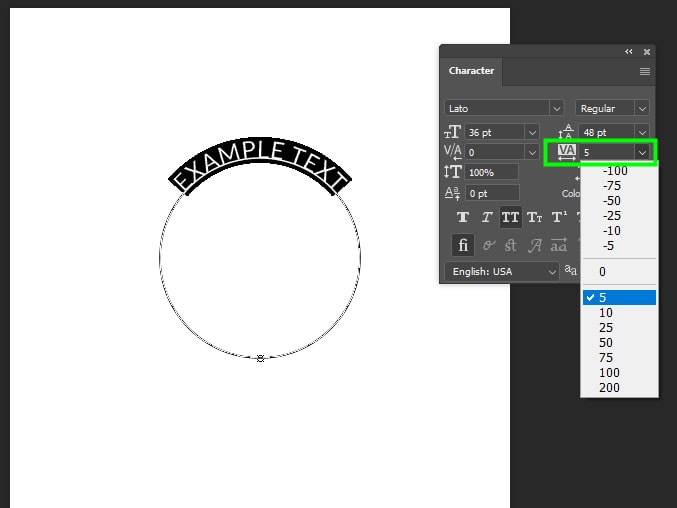 can you type text in a circle in photoshop cs2