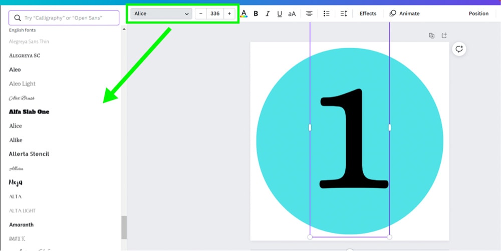 canva presentation page numbers