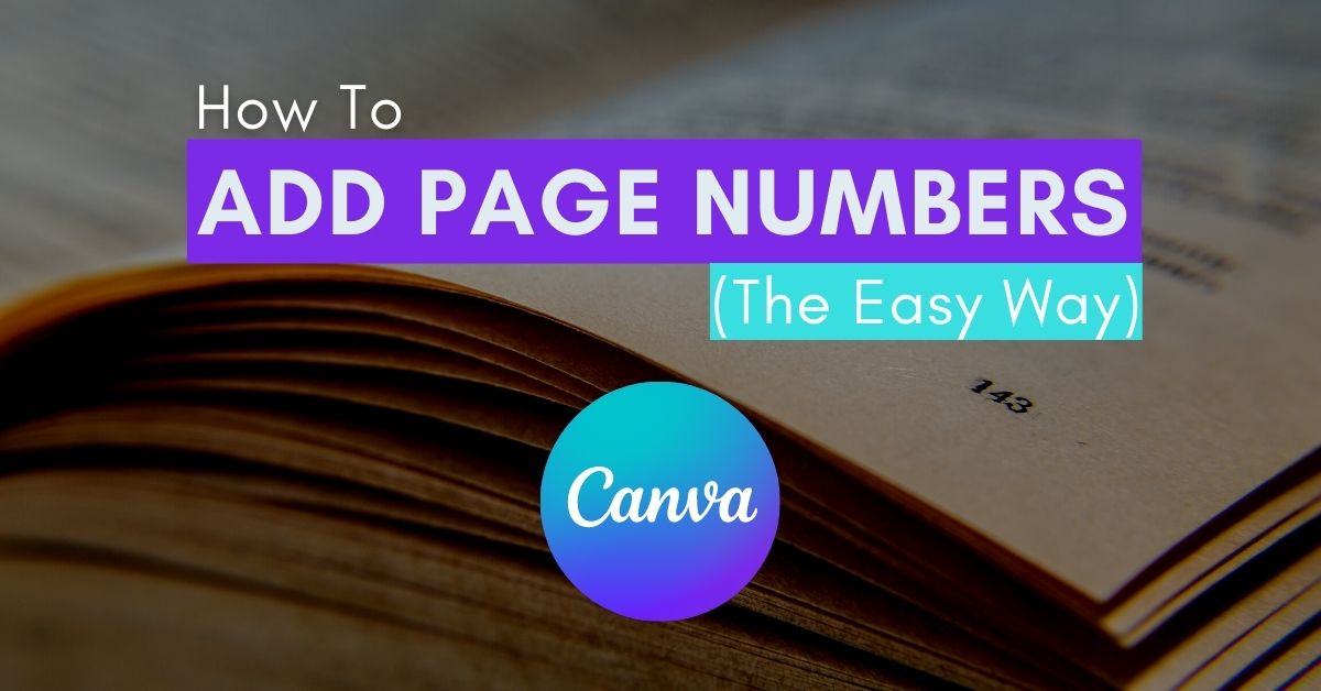 How To Add Page Numbers In Canva