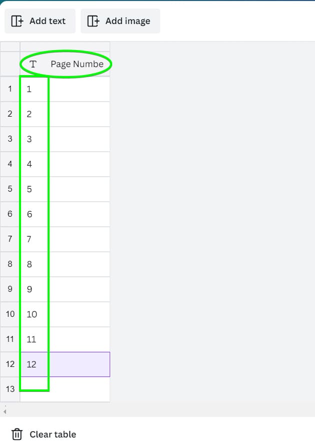 canva presentation page numbers