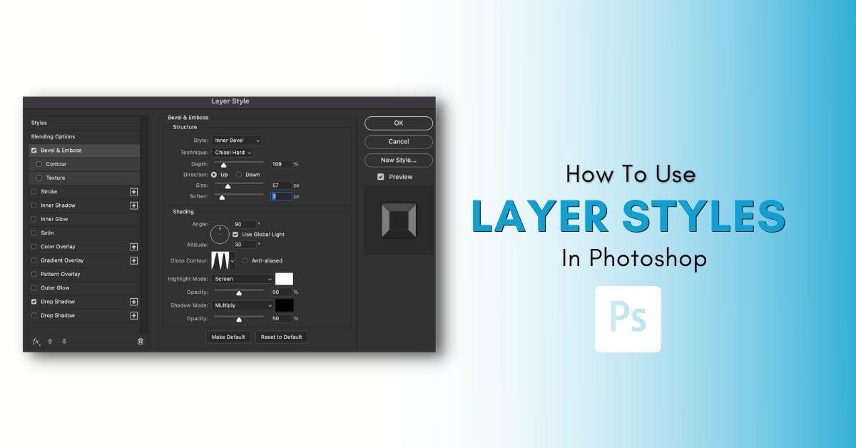 How To Use Layer Styles & Layer Effects In Photoshop