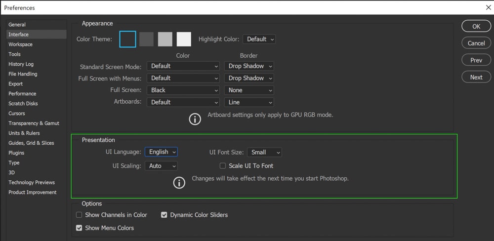 adobe photoshop language pack
