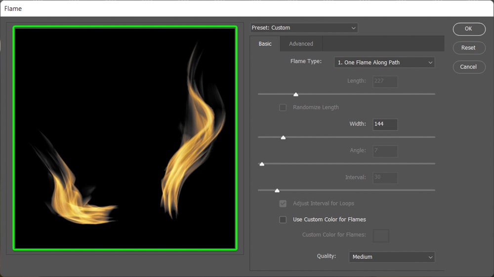 photoshop flame filter download