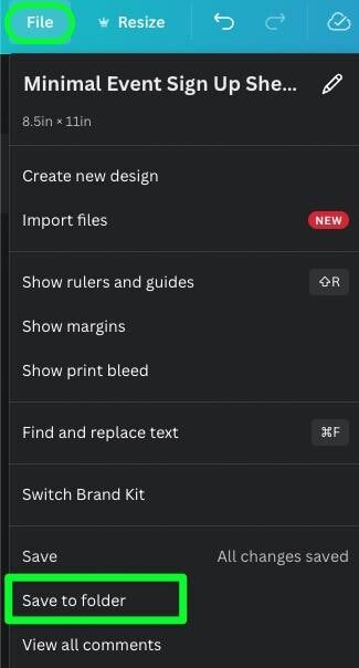 how to save your presentation in canva