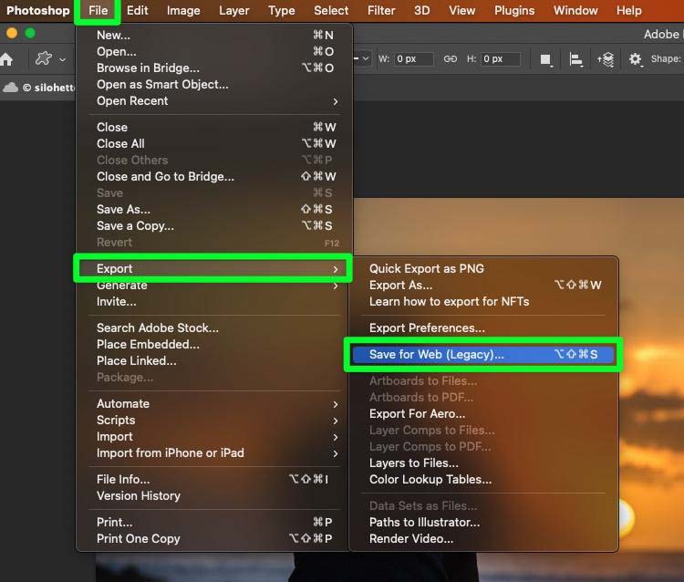 photoshop save for web action download